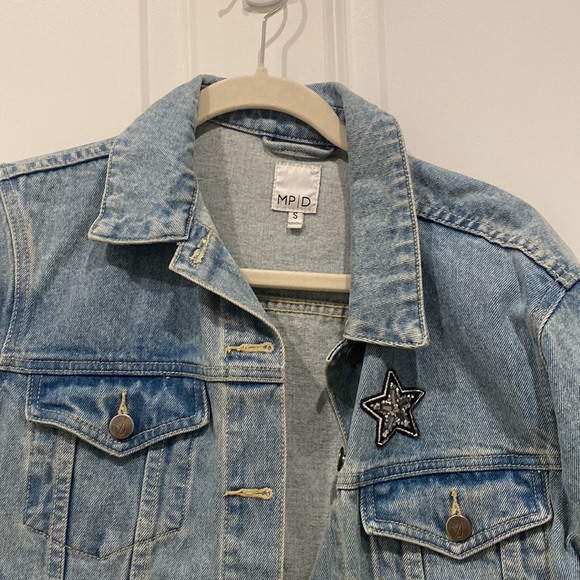 Mink pink Jean Jacket with Star detail - Picture 2 of 4
